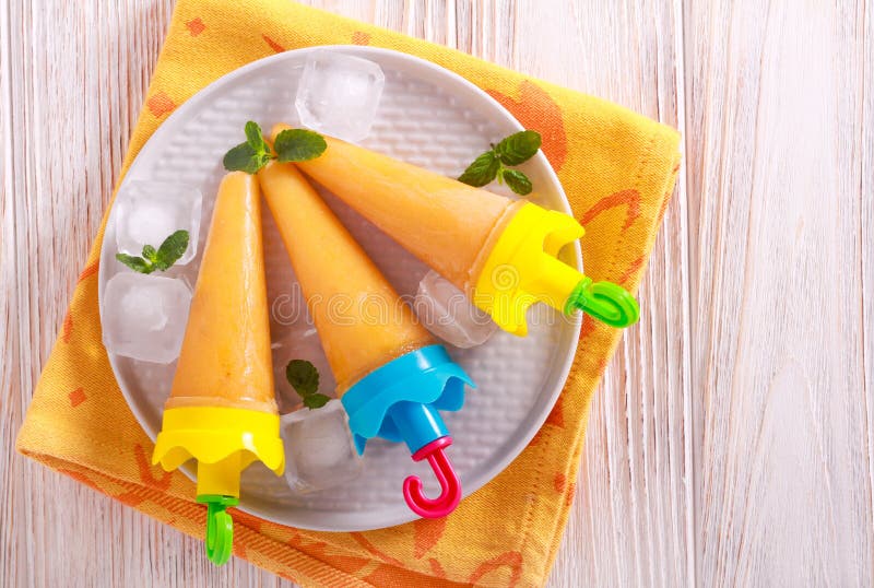 Homemade Fruit Ice Cream Popsicles Stock Photo Image of fruit, treat
