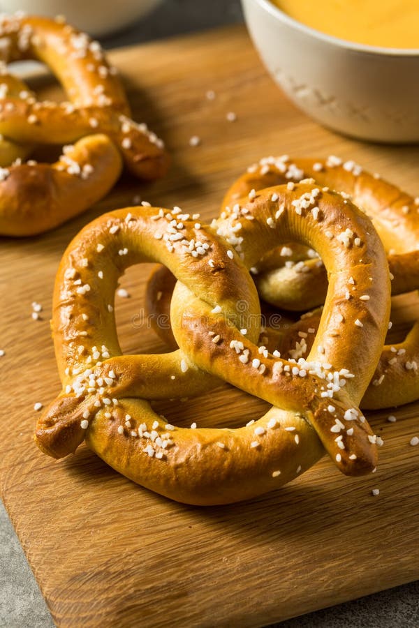 Homemade German Soft Pretzel Twists Stock Photo Image of salted
