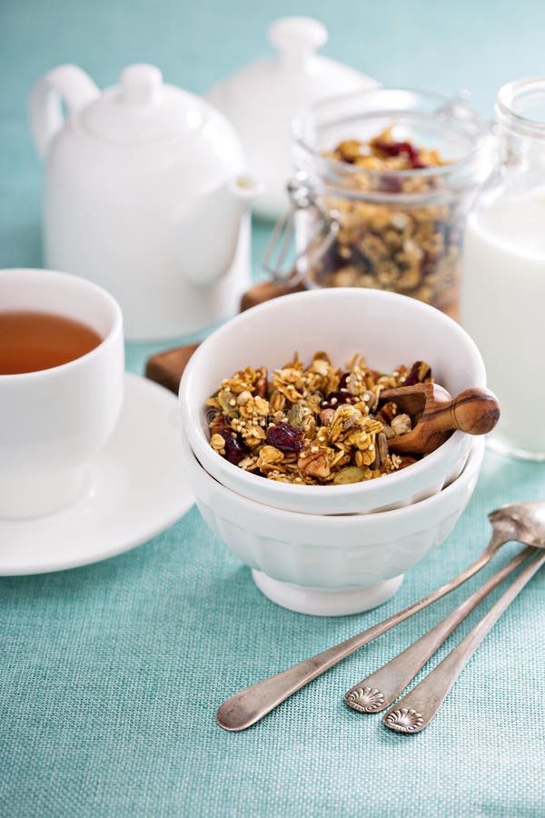 Homemade Granola with Quinoa and Cranberry Stock Image Image of fruit