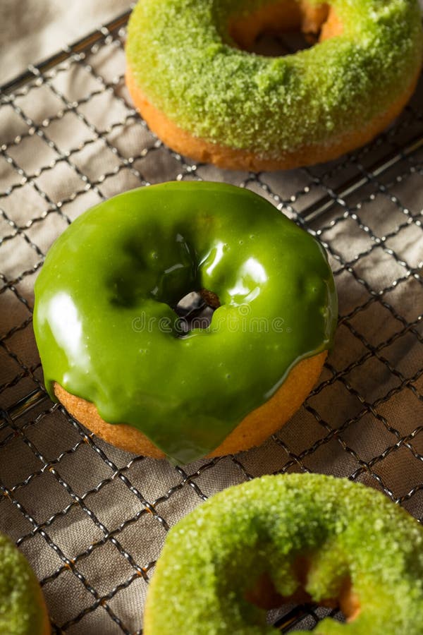 Homemade Green Tea Matcha Donuts Stock Image Image of green, pastry