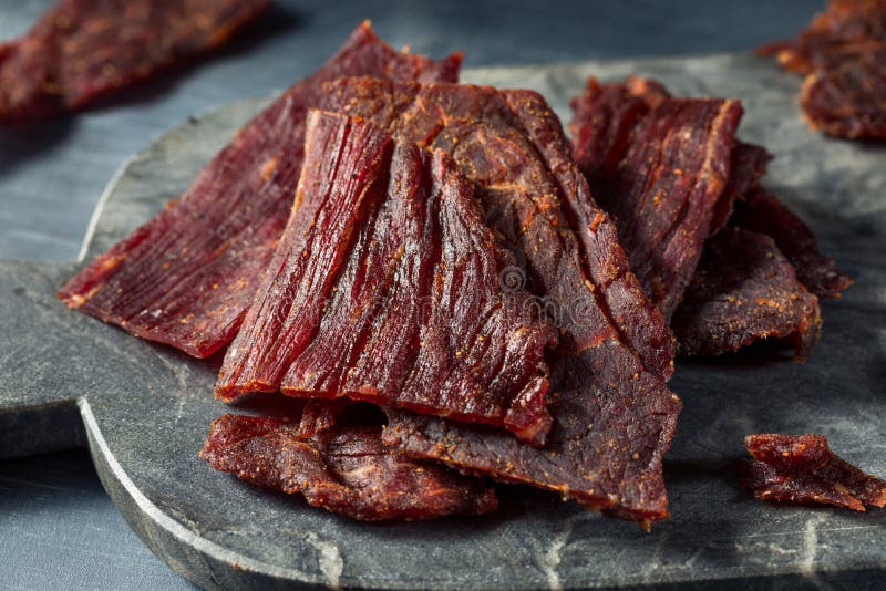 Homemade Healthy Beef Jerky Stock Image Image of chewy, slice 232773897
