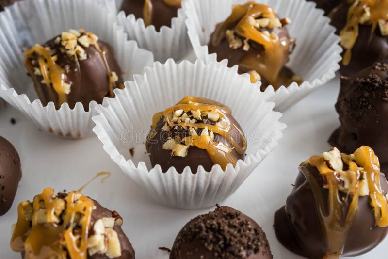 Homemade healthy chocolate truffles