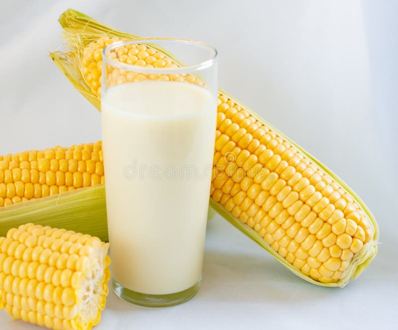 Homemade Healthy Organic Sweet Corn Juice or Corn Milk. Stock Image ...