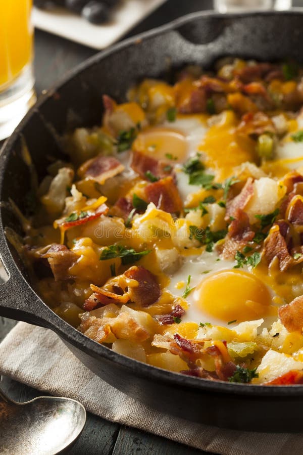 Homemade Hearty Breakfast Skillet Stock Image Image of skillet