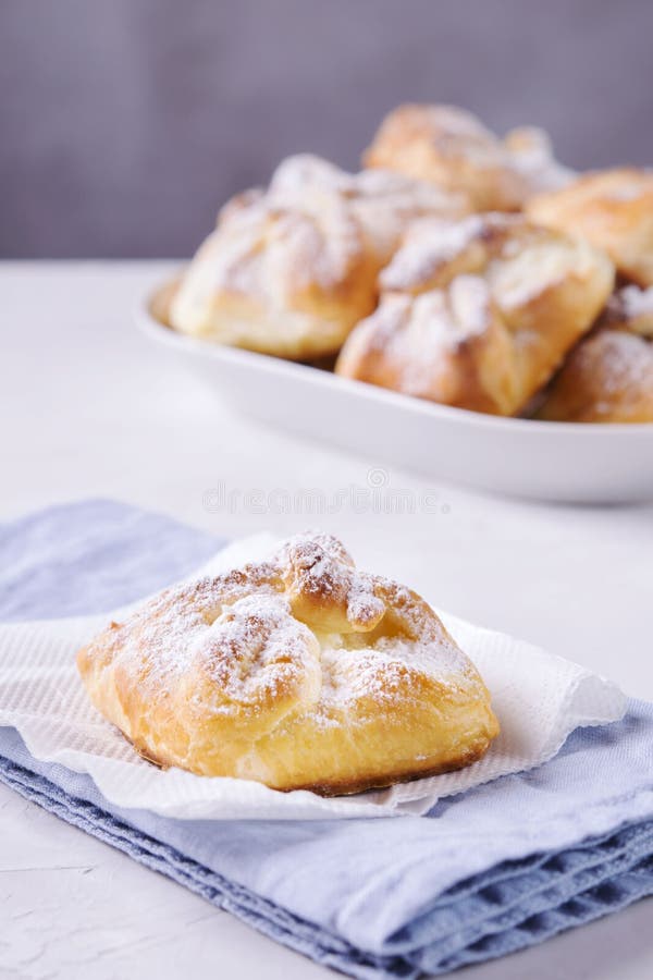 Homemade Hungarian Cheese Puff Pastry Parcels Stock Image Image