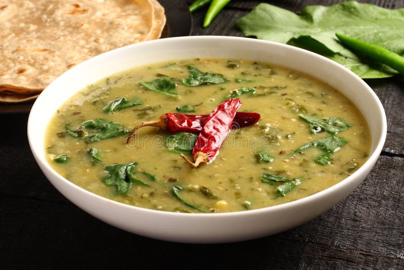 Homemade Indian Dal Curry Dish. Stock Photo Image of leaf, flat 82222860