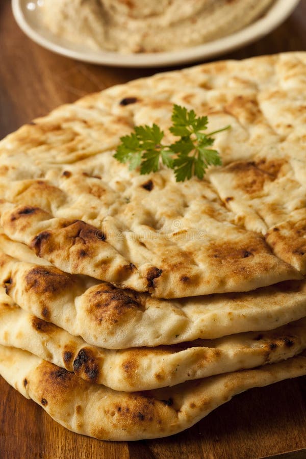 Homemade Indian Naan Flatbread Stock Image Image of parsley, tandoori