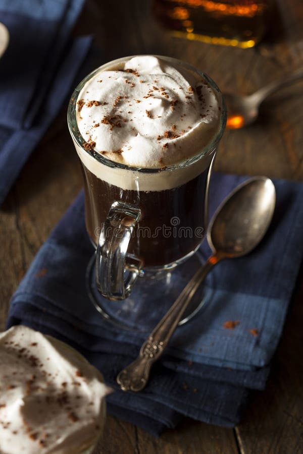 Homemade Irish Coffee with Whiskey Stock Image Image of irish, liquor 49755811