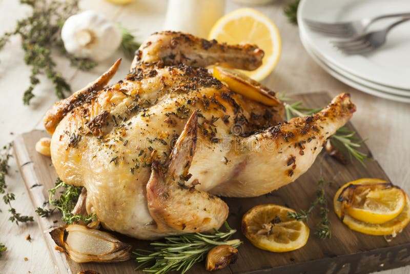 Homemade Lemon and Herb Whole Chicken