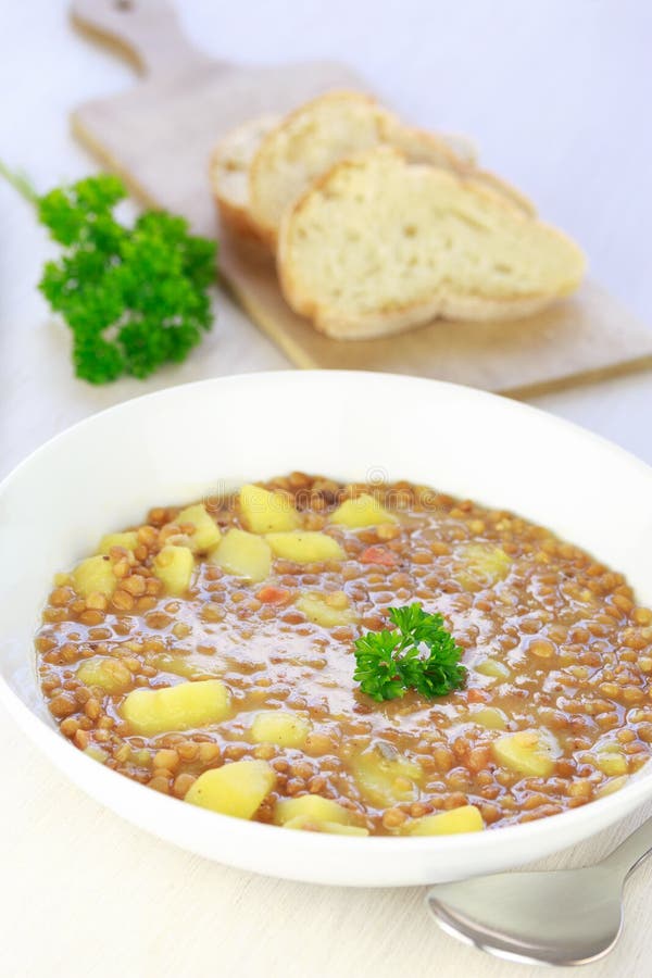Homemade Lentil Soup stock image. Image of tasty, rural - 56753511