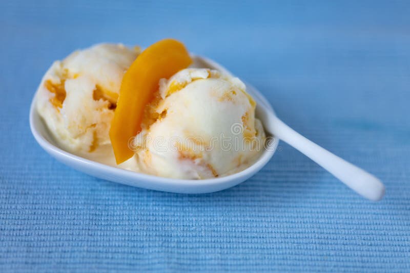 Homemade Mango Ice Cream with Yoghurt Stock Image Image of food