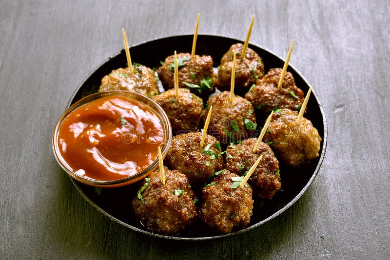 Homemade Meatballs with Tomato Sauce Stock Image Image of nutrition