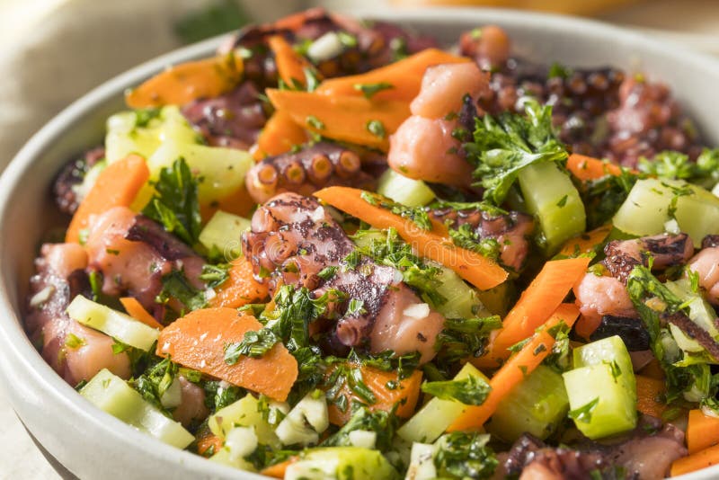 Homemade Mediterranean Octopus Salad Stock Photo Image of restaurant