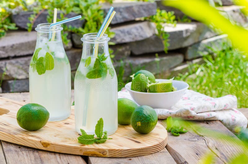 Homemade mint lemonade stock image. Image of freshness 74206383
