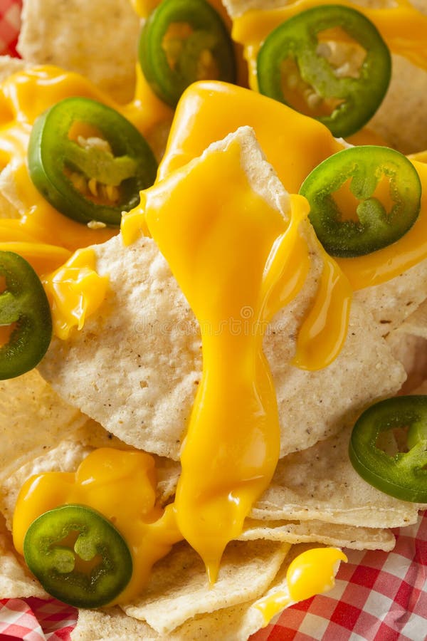 Homemade Nachos with Cheddar Cheese Stock Image Image of sauce, appetizer 50531625