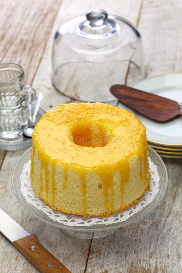 Homemade orange chiffon cake