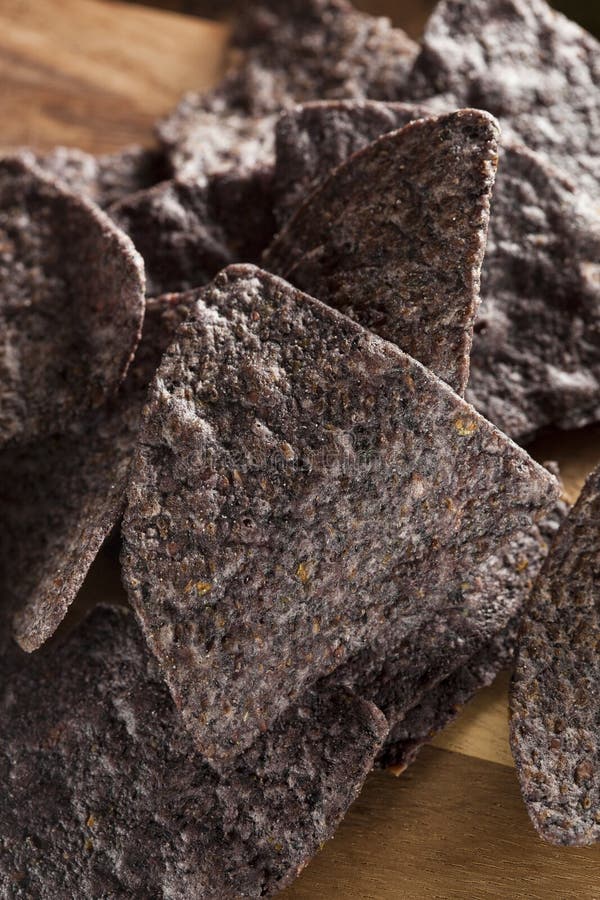 Homemade Organic Blue Corns Chips Stock Image Image of blue