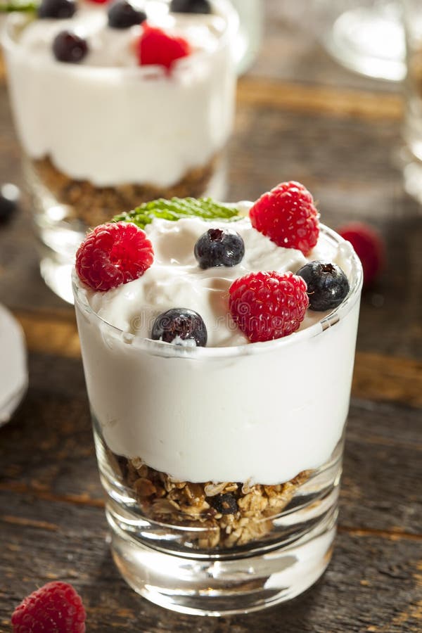 Homemade Organic Fresh Fruit Parfait Stock Image Image of layer