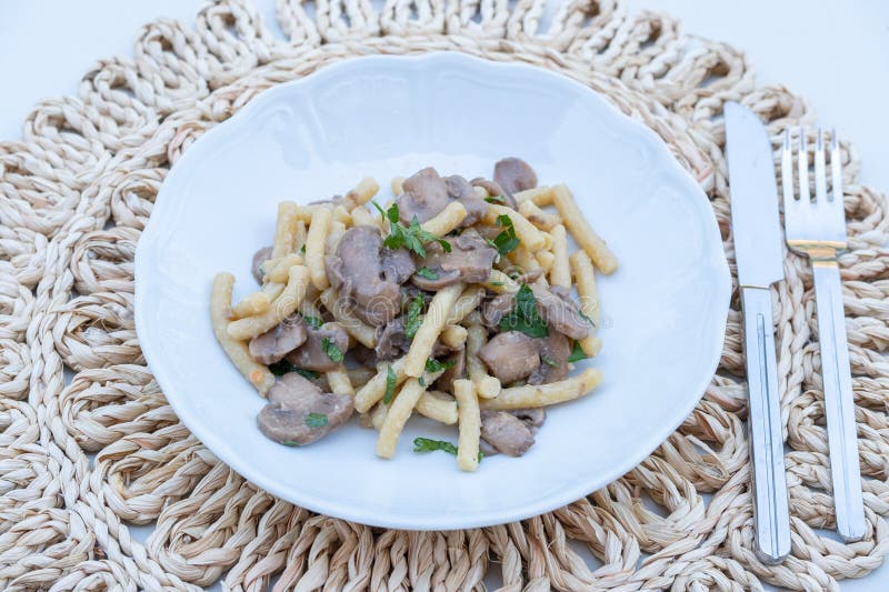Homemade Passatelli. Traditional Italian Modena Pasta Usually Cooked in