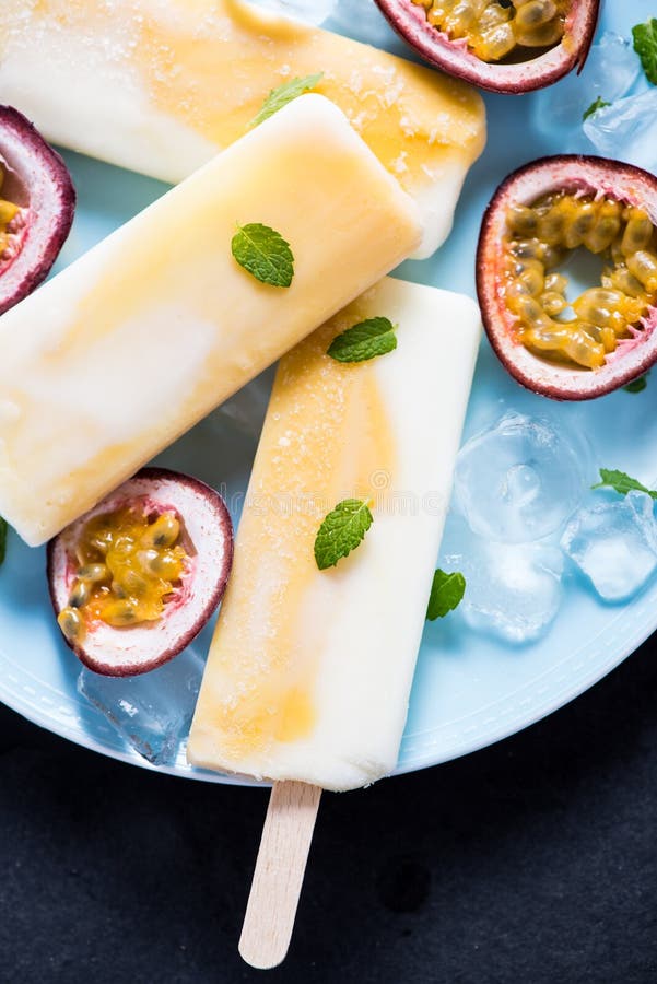 Homemade Passion Fruit and Yogurt Popsicle Stock Image Image of dessert, diet 62727797