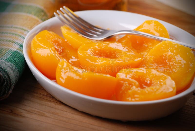 Peaches in syrup stock photo. Image of juice, nutrition 68406376