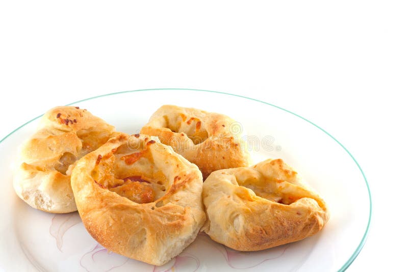 Homemade Pepperoni and Cheese Rolls Stock Photo Image of plate