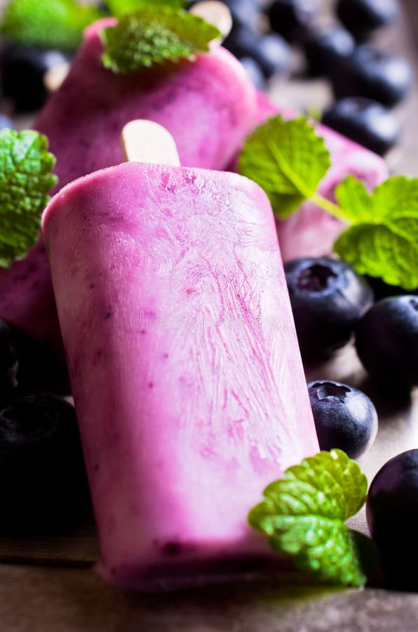 Homemade Popsicle Blueberry Stock Image Image of juicy, fresh 66606847