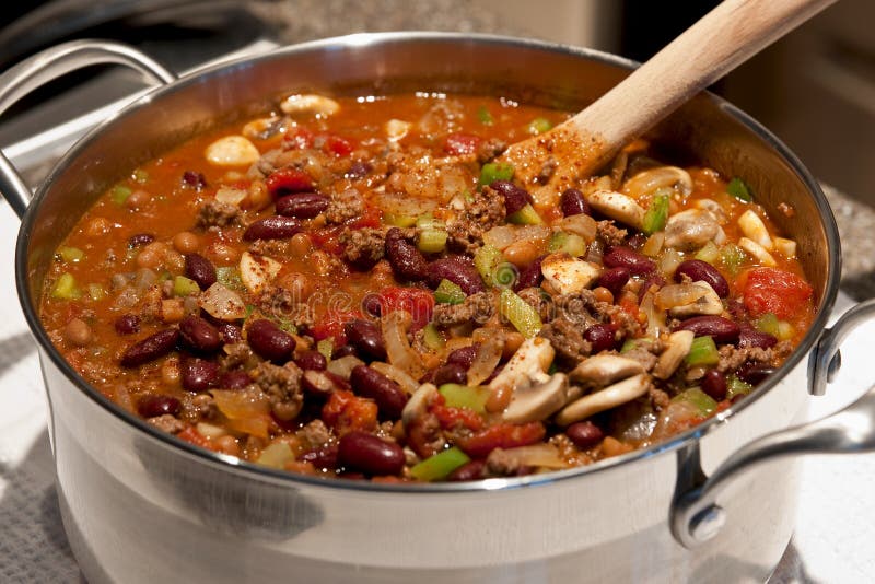 Homemade Pot of Chilli stock image. Image of warm, comfort 22498935