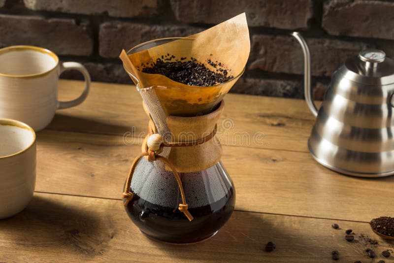 Homemade Pour Over Coffee stock photo. Image of prep 200805604
