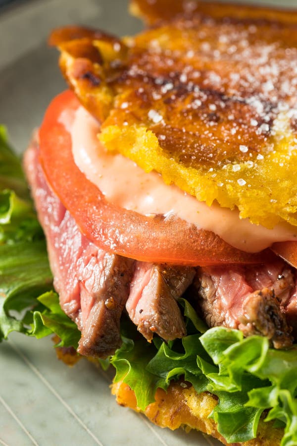 Homemade Puerto Rican Jibarito Steak Sandwich Stock Photo - Image of ...