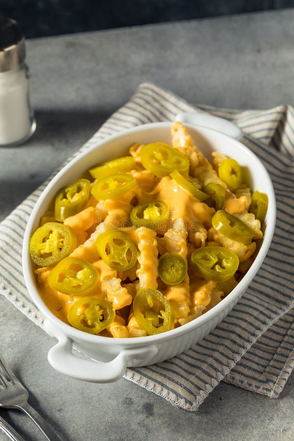 Homemade Queso Cheese French Fries Stock Photo - Image Of Diet