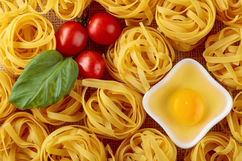 Homemade raw egg noodles stock image. Image of cooking 134199047