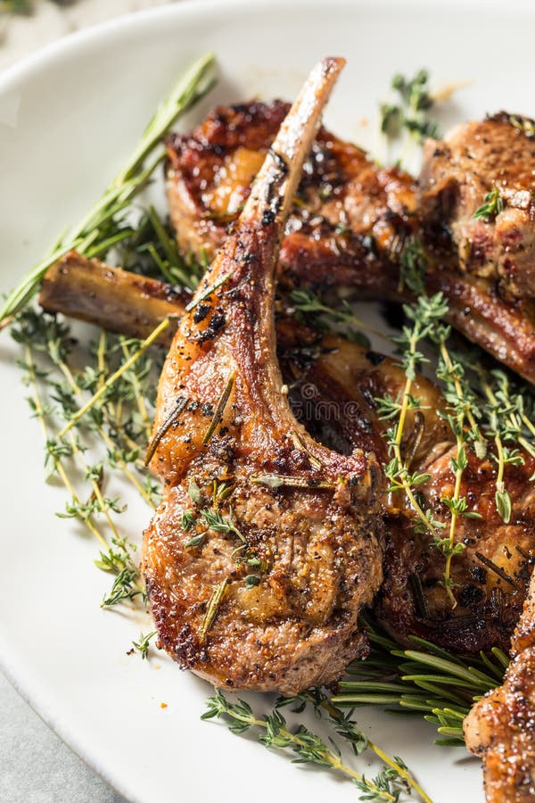 Homemade Roasted Lamb Chops Stock Image Image of grilled, roasted