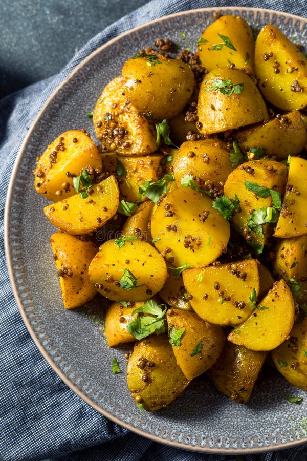 Homemade Roasted Mustard Seed Potatoes Stock Photo - Image of homemade ...