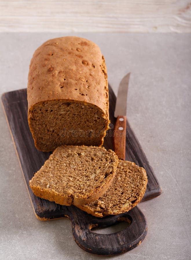 Homemade rye seeds bread stock photo. Image of bread 201244930