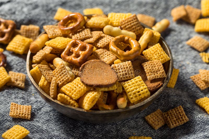 Homemade Salty Party Snack Mix Stock Photo Image of crispy, salted