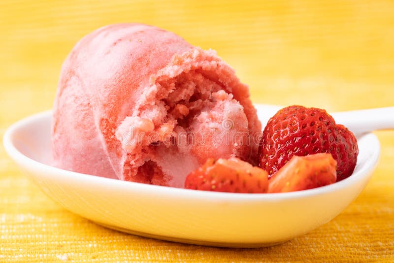 Homemade Scoop Acerola Sorbet Stock Image - Image of fresh, acerola:  147714819