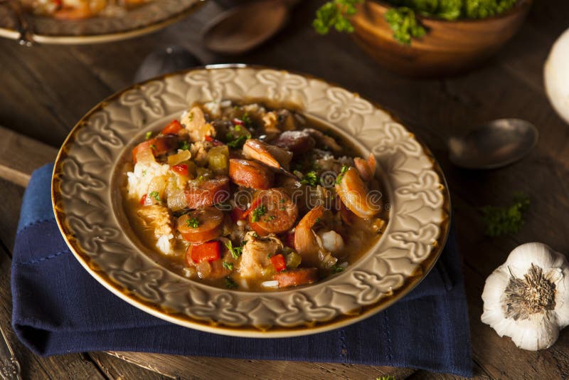 Homemade Shrimp and Sausage Cajun Gumbo