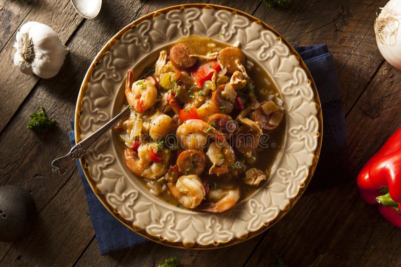 Homemade Shrimp and Sausage Cajun Gumbo