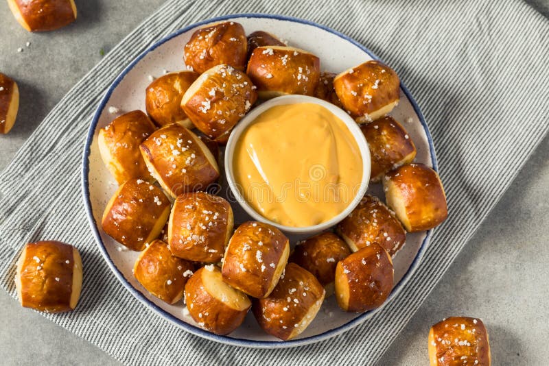 Homemade Small Pretzel Bites Stock Image Image of background, brown