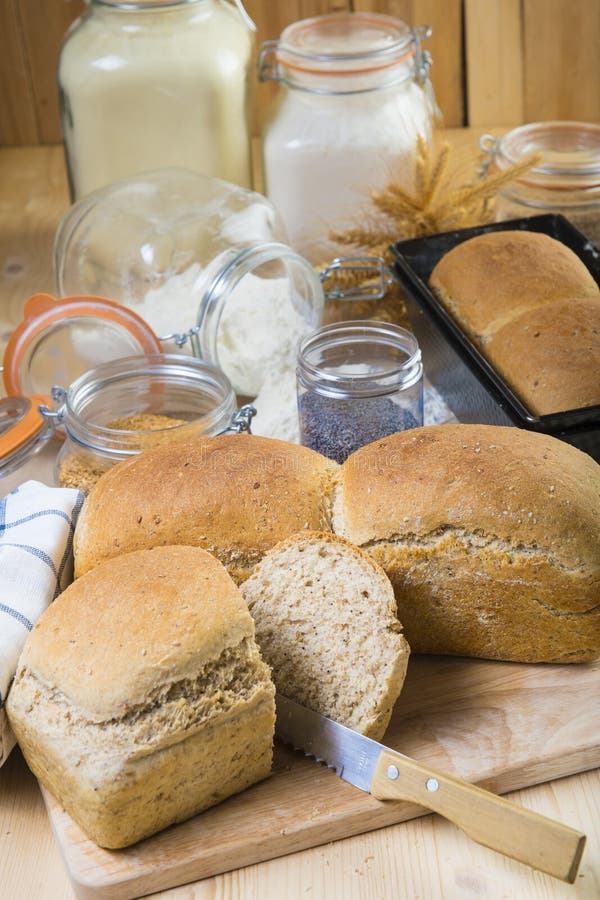 Homemade Sourdough Bread With Seeds Stock Photo - Image of ...