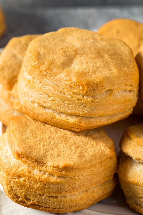 Homemade Southern Buttermilk Biscuits Stock Photo - Image of fluffy ...