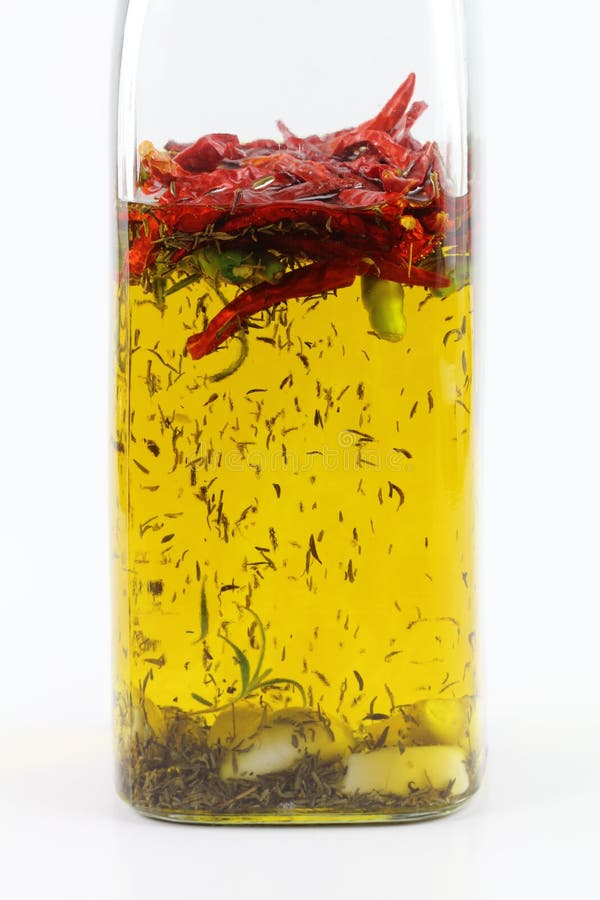 Homemade spicy olive oil