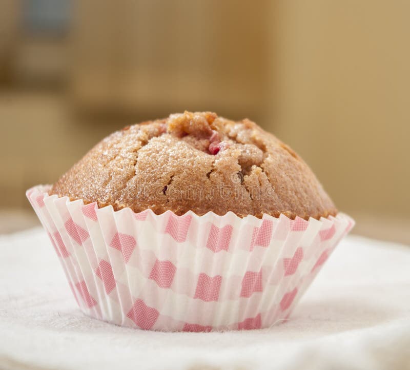 Homemade strawberry and orange muffins