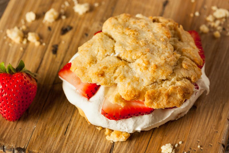 Homemade Strawberry Shortcake with Whipped Cream Stock Photo Image of delicious, sauce 73436726