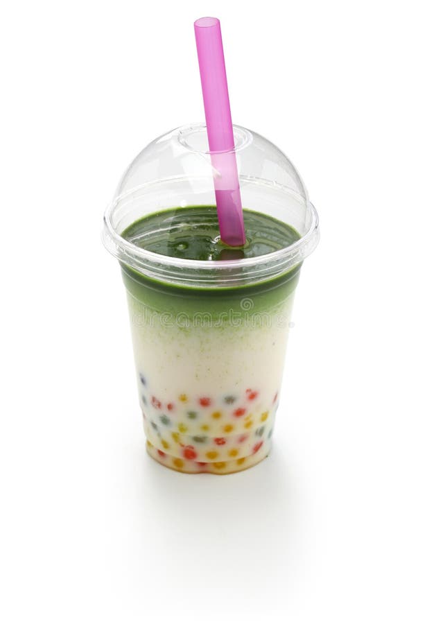 Homemade Tapioca Pearl Boboa Green Tea Japanese Matcha Latte Creamy