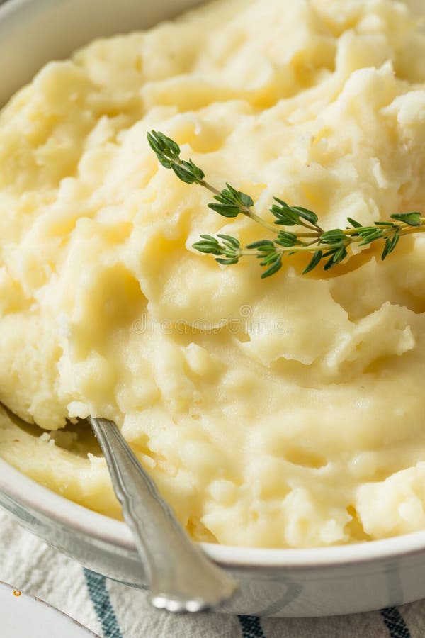 Homemade Thanksgiving Garlic Mashed Potatoes Stock Photo - Image of ...
