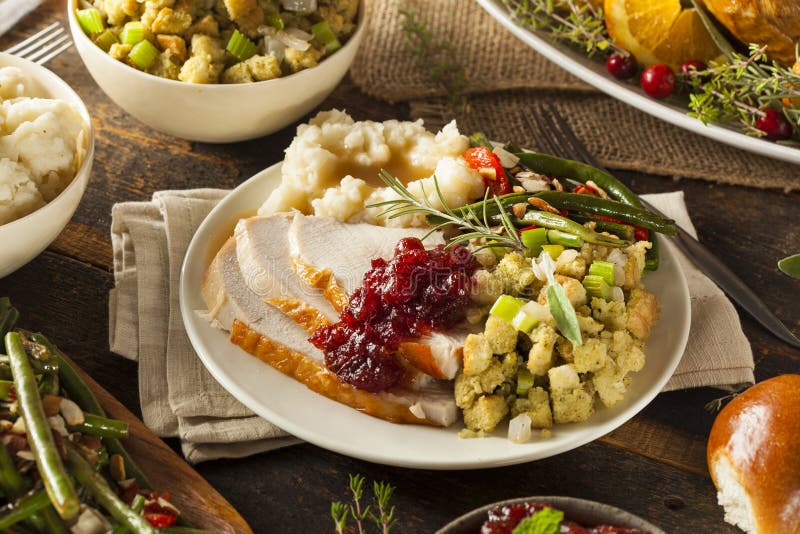 Homemade Thanksgiving Turkey on a Plate Stock Photo - Image of food ...