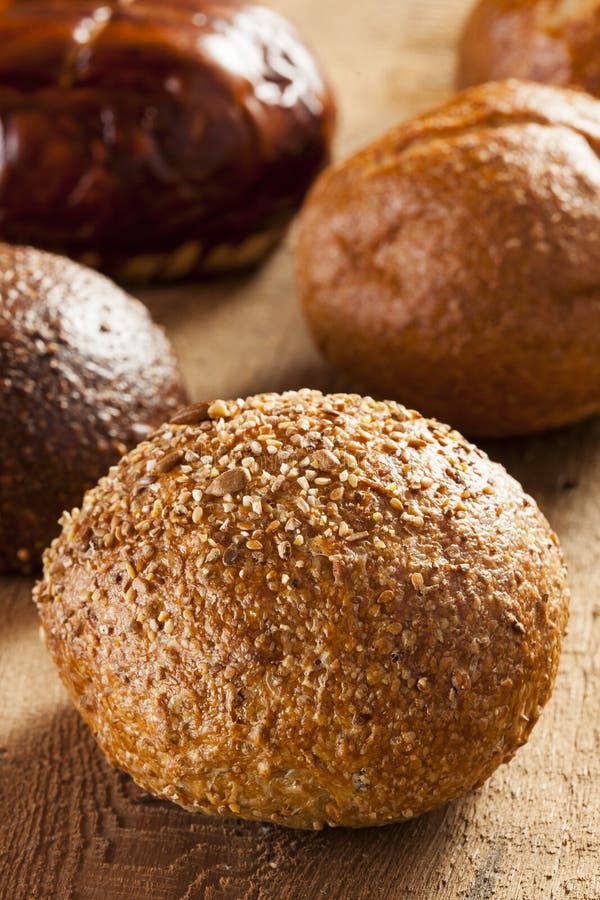 Homemade Whole Grain Dinner Rolls Stock Image Image of golden, bakery