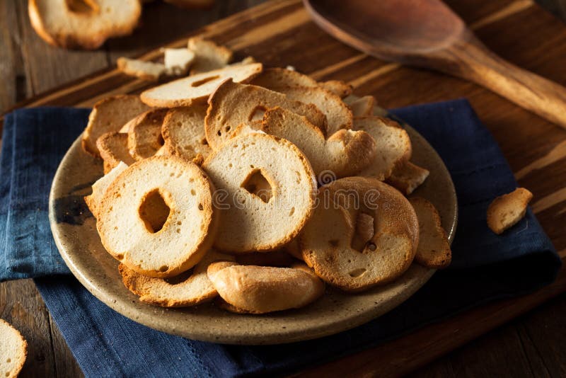 Homemade Whole Wheat Bagel Chips Stock Image Image of crisps, herbs